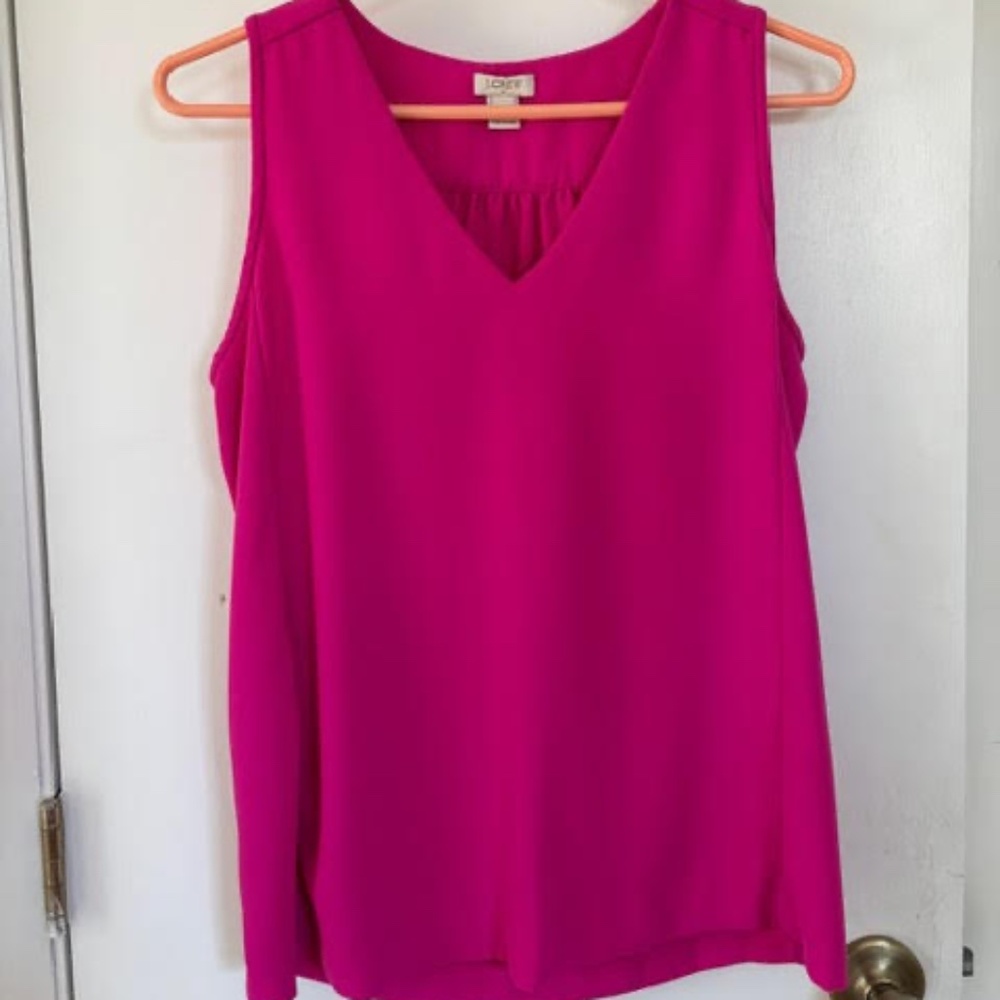 J. Crew Factory Sleeveless Blouse Fuchsia Size 0